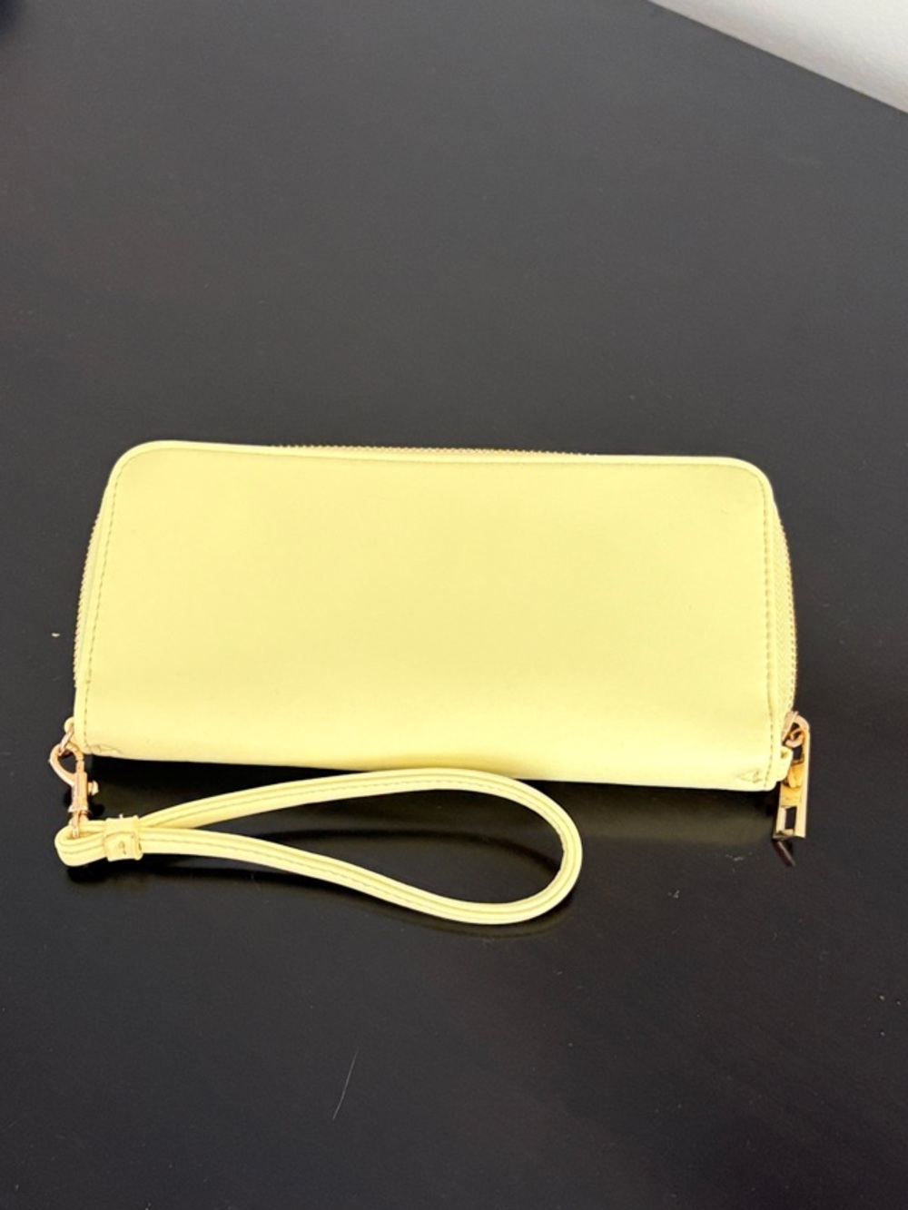 Cream Zip-Around Wallet for Women - Minimalist Everyday Wallet